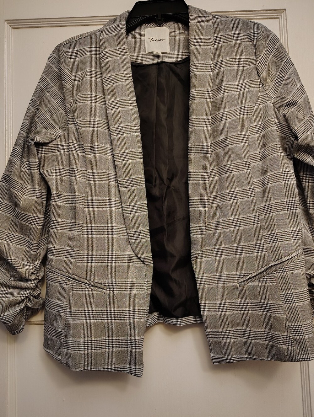 Takara Black And White Open Blazer Size M